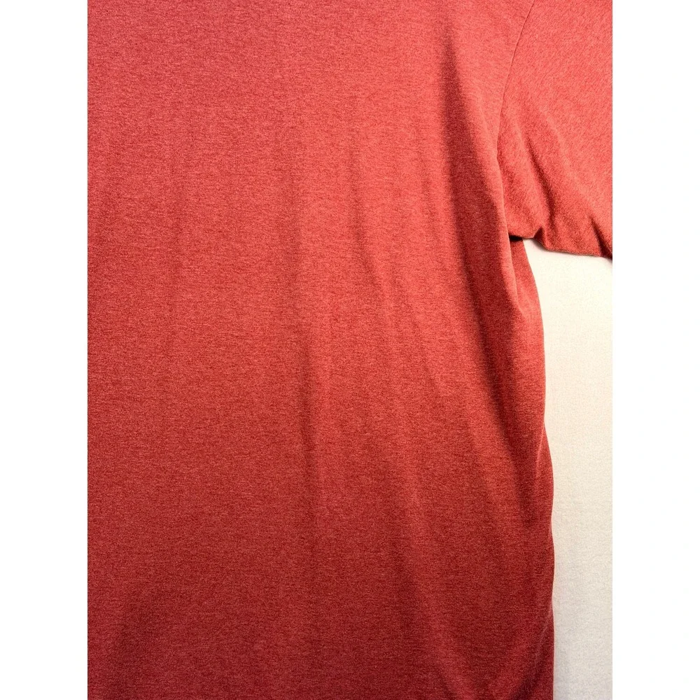 The North Face Mens Graphic Logo T-Shirt Heather Red Short Sleeve Size Large